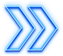 Blue Neon Double Arrow